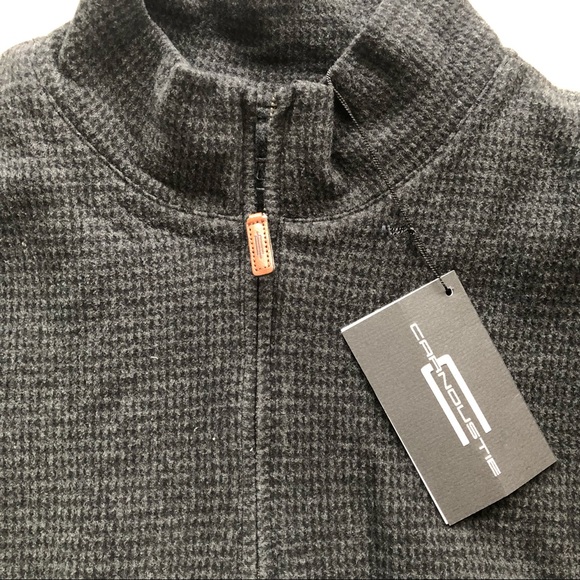 NWT CARNOUSTIE Men’s Gray Mock Neck Quarter Zip Jacket SIZE XL - Picture 4 of 5